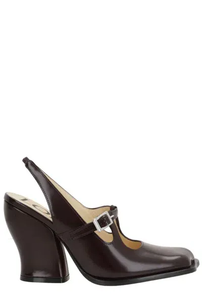 Loewe Onda Asymmetric Wavy Toe Pump In Purple