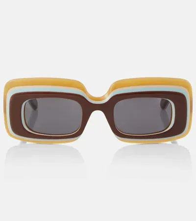 Loewe Paula's Ibiza Square-frame Acetate Sunglasses In Brown