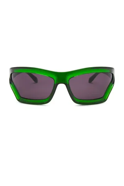 Loewe Paula's Ibiza Wrap-frame Acetate Sunglasses In Green