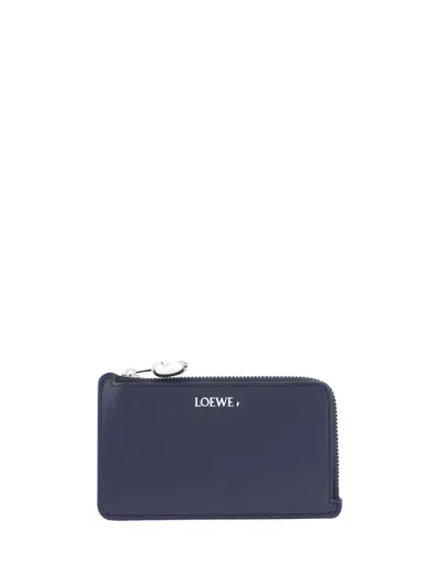 Loewe Pebble Card Holder In Abyss Blue