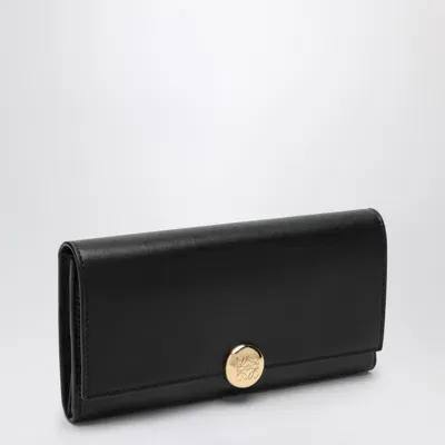 Loewe Pebble Continental Black Leather Wallet