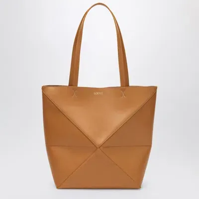 Loewe Mini Fold Puzzle Tote Bag In Beige