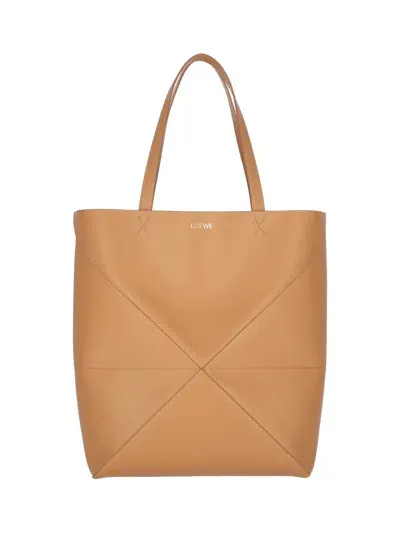 Loewe 'puzzle Fold Xl' Tote Bag In Beige