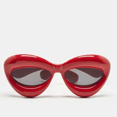 Pre-owned Loewe Red Lw400971 Inflated Cat Eye Sunglasses