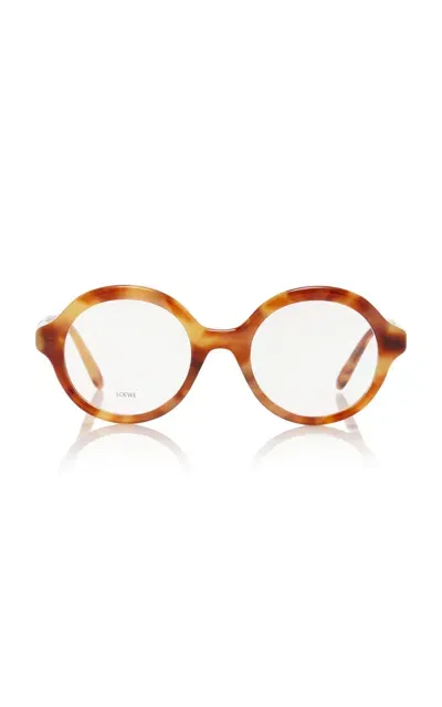 Loewe Round-frame Acetate Glasses In Neutral