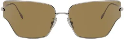 Loewe Silver Arch Sunglasses In 14n Shiny Light Ruth