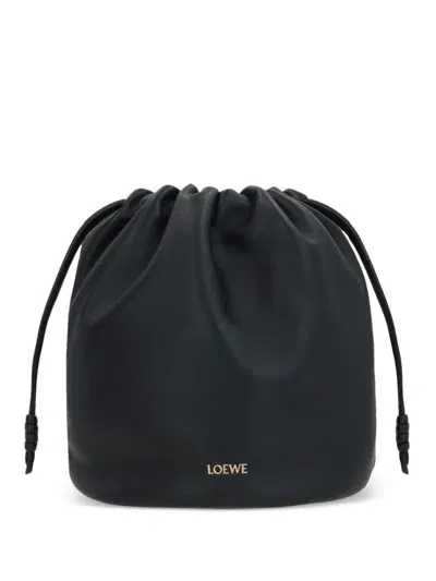 Loewe Small Flamenco Bucket Bag In Black