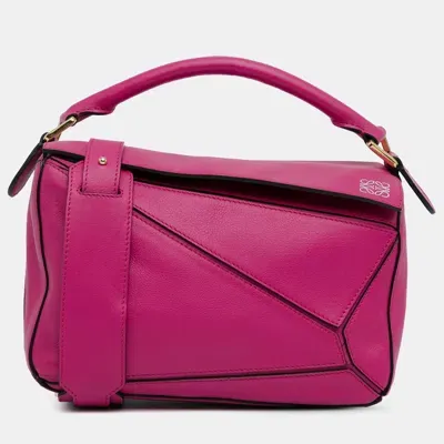 Pre-owned Loewe Small Puzzle Bag In Pink