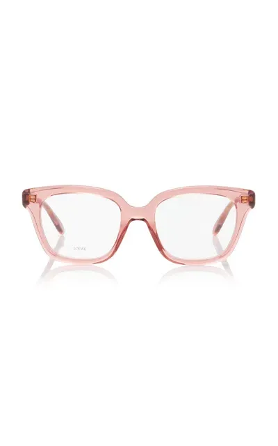 Loewe Square-frame Acetate Glasses In Pink