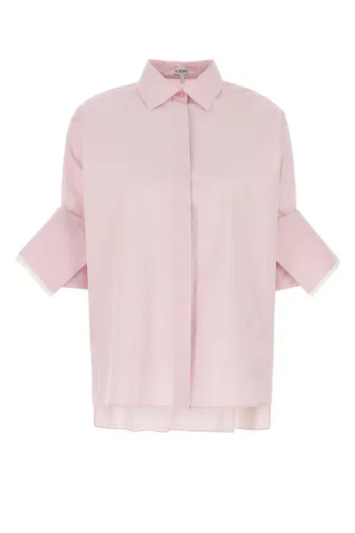 Loewe Turn-up Shirt-36f Nd  Female In Pink