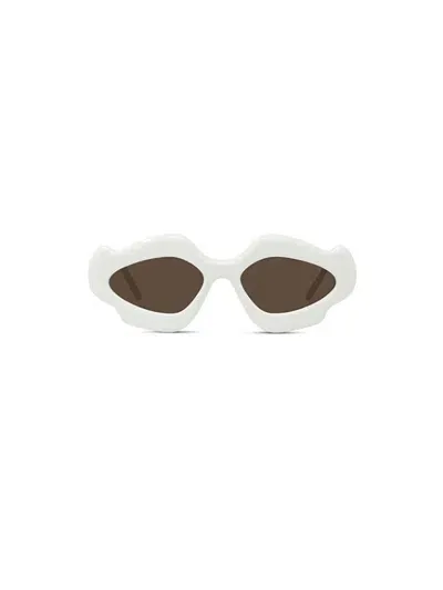 Loewe X Paula's Ibiza Cat Eye Frame Sunglasses In White