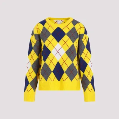 Loewe Argyle Wool Sweater In Silver