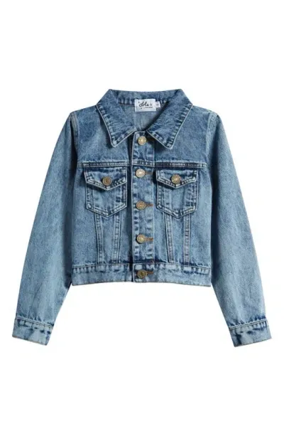 Lola & The Boys Lola + The Boys Kids' Best Friends Forever Denim Jacket In Indigo