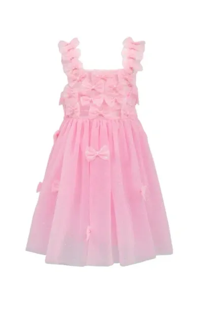 Lola + The Boys Kids'  3d Pink Bows Tank Dress