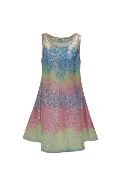 Lola + The Boys Kids'  Metallic Ombre Tank Dress In Multicolor