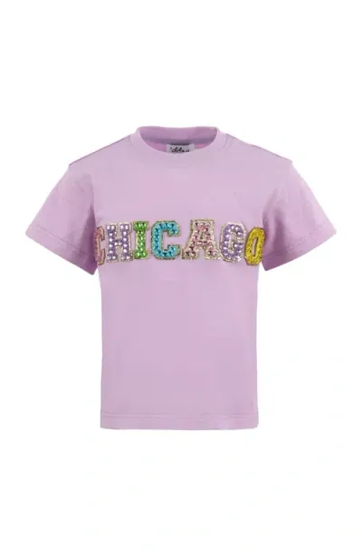 Lola + The Boys Babies'  Rainbow Chicago Gems T-shirt In Purple