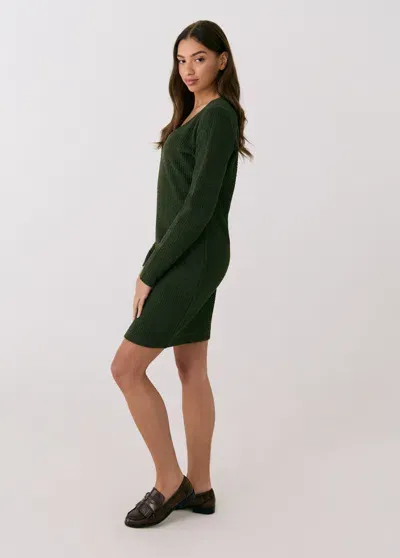 Lole Clover Long-sleeved Dress In Olive