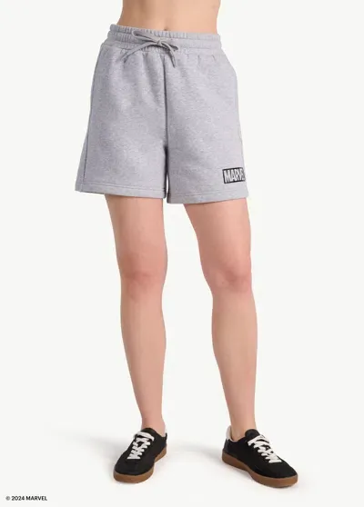 Lole Marvel Icon Shorts In Light Grey Heather