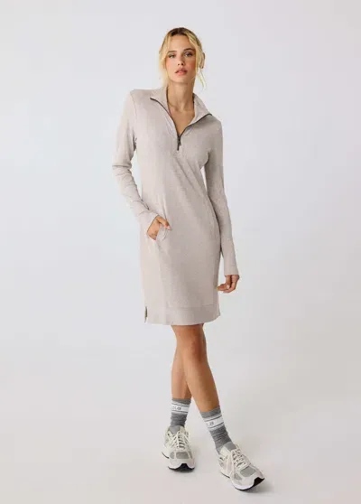 Lole Traverse 1/2 Zip Dress In Abalone Heather