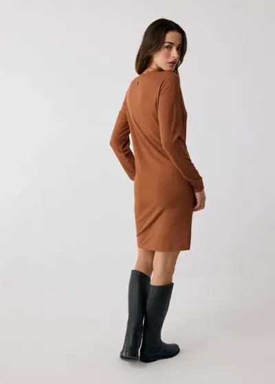 Lole Traverse V-neck Dress In Rust