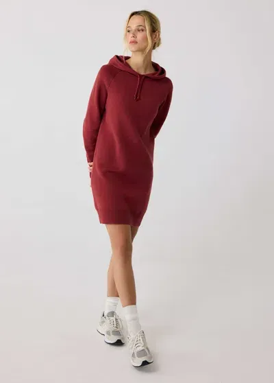 Lole Willow Hoodie Dress In Tuscan Red