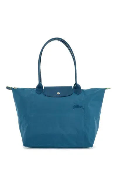 Longchamp Le Pliage Green L Tote Bag In Blue