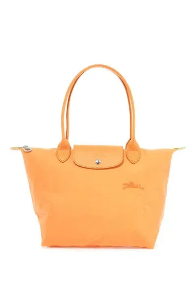 Longchamp Le Pliage Green M Shoulder Bag In Arancio