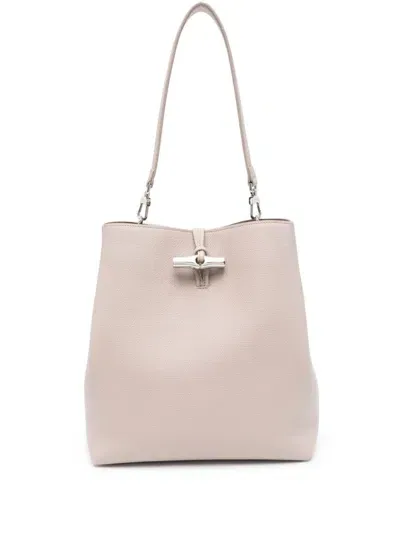 Longchamp Medium Le Roseau Shoulder Bag In Beige