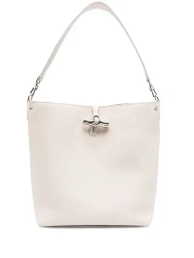 Longchamp Medium Le Roseau Shoulder Bag In Neutrals