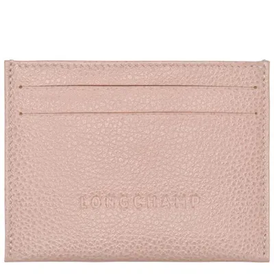 Longchamp Porte-carte Le Foulonné In Pink