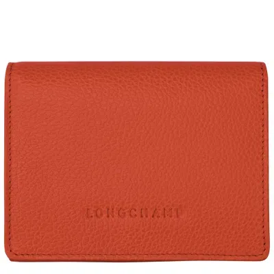 Longchamp Portefeuille Le Foulonné In Paprika