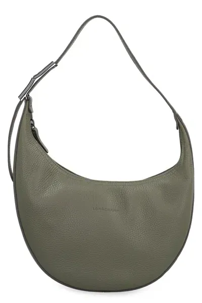 Longchamp Roseau M Hobo Bag In Military