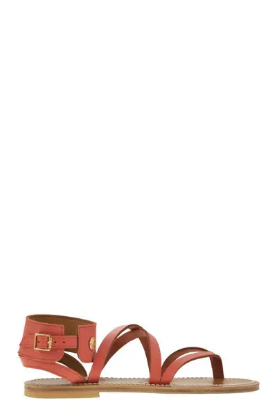 Longchamp Sandals In Strawberry