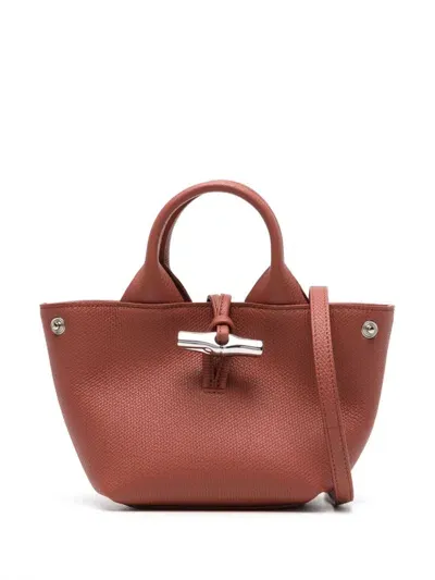 Longchamp Small Roseau Tote Bag In Brown