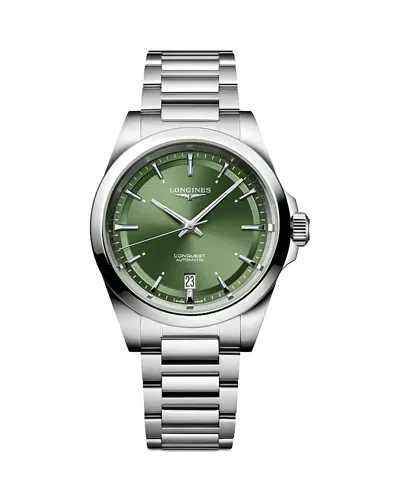 Longines Conquest Sunray Green Watch, 38mm In Green/silver