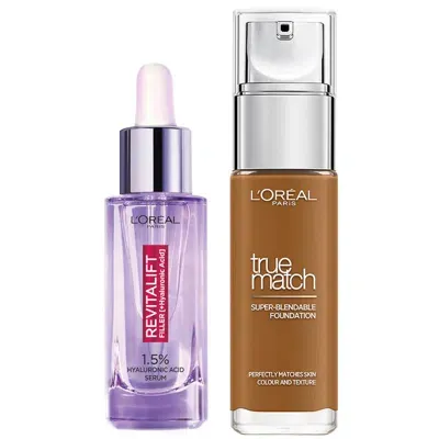 L'oréal Paris L'oreal Paris Hyaluronic Acid Filler Serum And True Match Hyaluronic Acid Foundation Duo (various Sh In 5n Sand