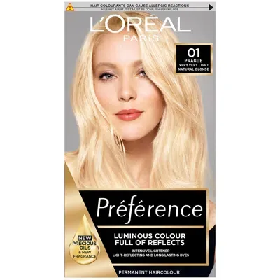 L'oréal Paris Préférence Infinia Hair Dye (various Shades) - 01 Prague Very Very Light Natural Blonde