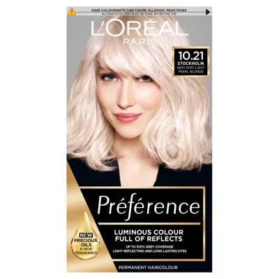 L'oréal Paris Préférence Infinia Hair Dye (various Shades) - 10.21 Stockholm Very Light Pearl Blonde