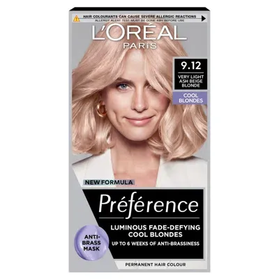 L'oréal Paris Préférence Infinia Hair Dye (various Shades) - 9.12 Siberia Ash Beige Blonde