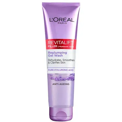 L'oréal Paris Revitalift Filler [+ Hyaluronic Acid] Gel Face Wash Cleanser 150ml