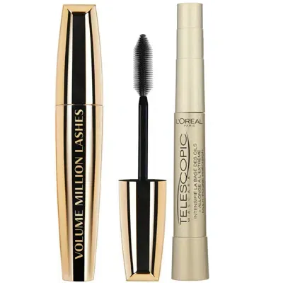 L'oréal Paris Telescopic Mascara For More Length And Volume And Million Lashes Volume Mascara Bundle