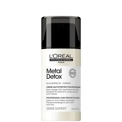 L'oreal Professionnel Metal Detox High Protection Leave-in Cream 100ml In White