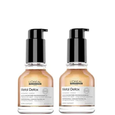 L'oreal Professionnel Metal Detox Oil Duo Bundle In White