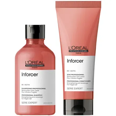 L'oreal Professionnel Serie Expert Inforcer Shampoo And Conditioner Duo In White