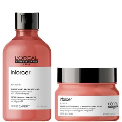 L'oreal Professionnel Serie Expert Inforcer Shampoo And Masque Duo In White