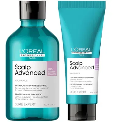 L'oreal Professionnel Serié Expert Scalp Advanced Anti-discomfort Hair Shampoo And Treatment Duo In White