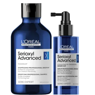 L'oreal Professionnel Serié Expert Scalp Advanced Shampoo And Hair Thinning Serum Duo In White