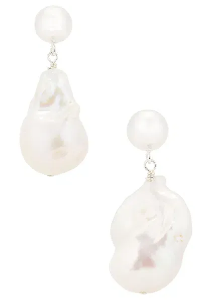 Loren Stewart Nymph Earrings In Sterling Silver & Pearl