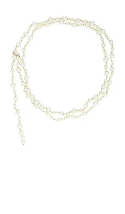 Loren Stewart Pearl Wrap Necklace & Belt In Sterling Silver