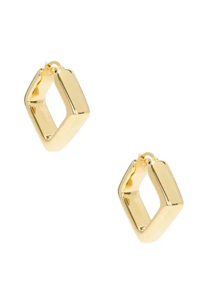 Loren Stewart Rhombus Hoop Earrings In Vermeil